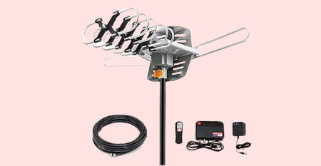 Best Ematic HD TV Motorized Outdoor Antenna with 150 Mile Range